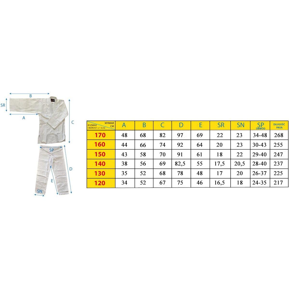 Kimono Enero Judo Aikido 140cm Mėlynas