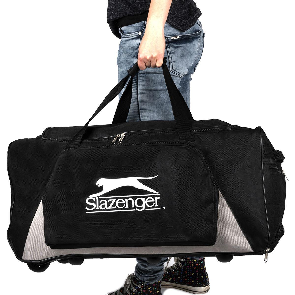 Kelioninis Sportinis Krepšys Su Ratukais Slazenger Black
