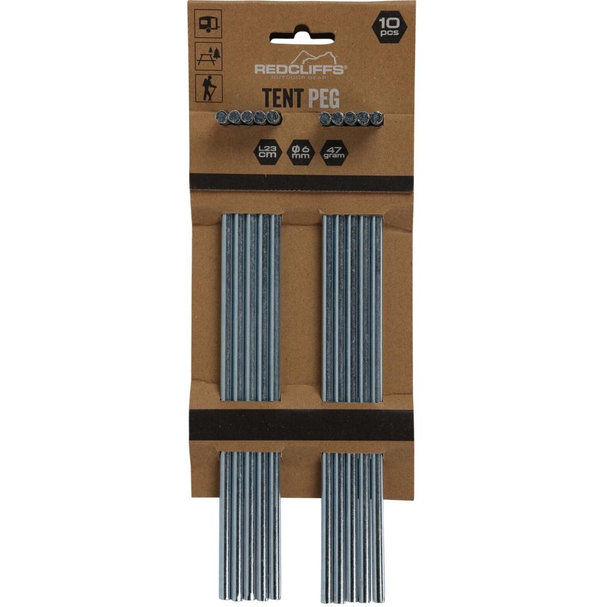 Palapinės Smeigtukai 23cm Kpl. 10vnt. Metalinių Raudonųjų Vinių