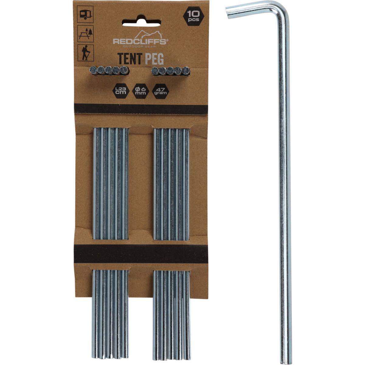 Palapinės Smeigtukai 23cm Kpl. 10vnt. Metalinių Raudonųjų Vinių