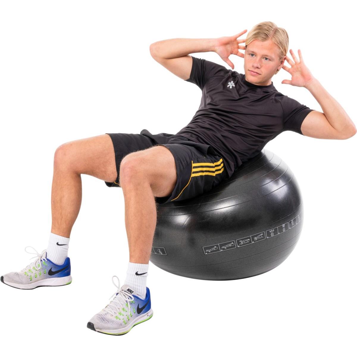 Fitneso Kamuolys 75cm Juodas Grynas 2 Pagerinti