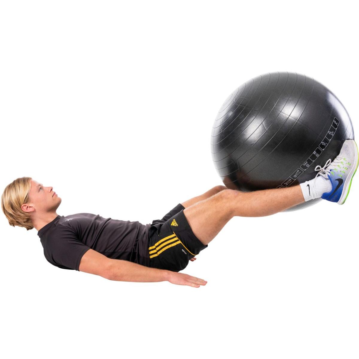 Fitneso Kamuolys 75cm Juodas Grynas 2 Pagerinti