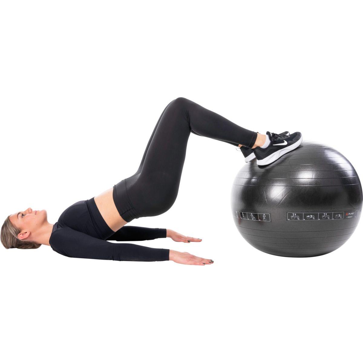 Fitneso Kamuolys 75cm Juodas Grynas 2 Pagerinti