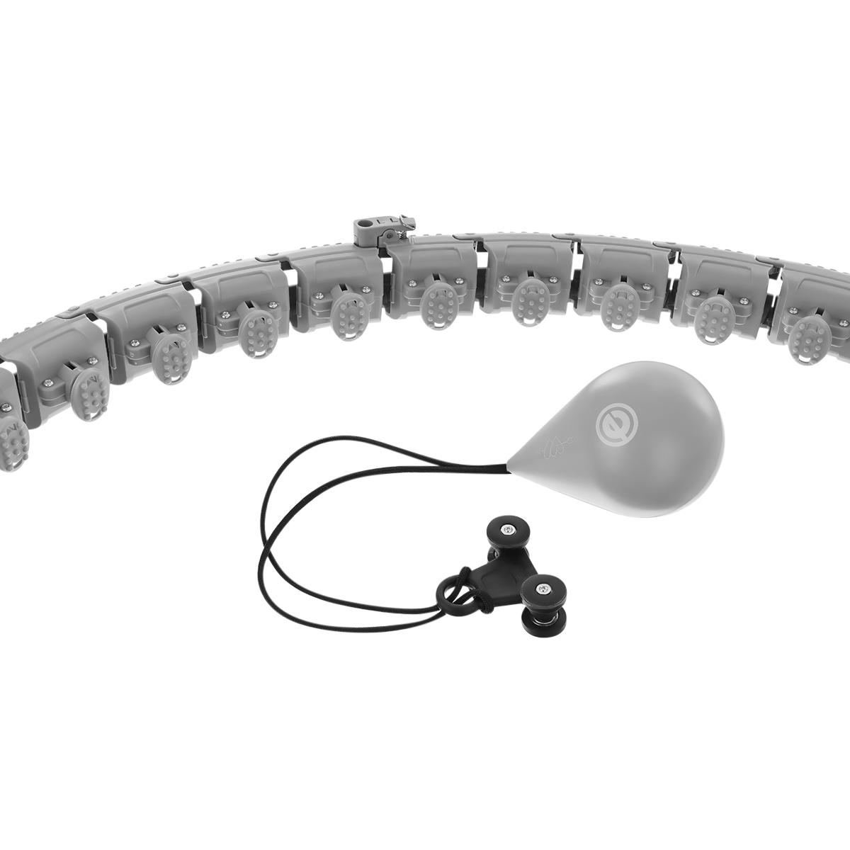 Hula Hoop Su Masažuokliu Ir Svarmenimis Pilka Enero Fit