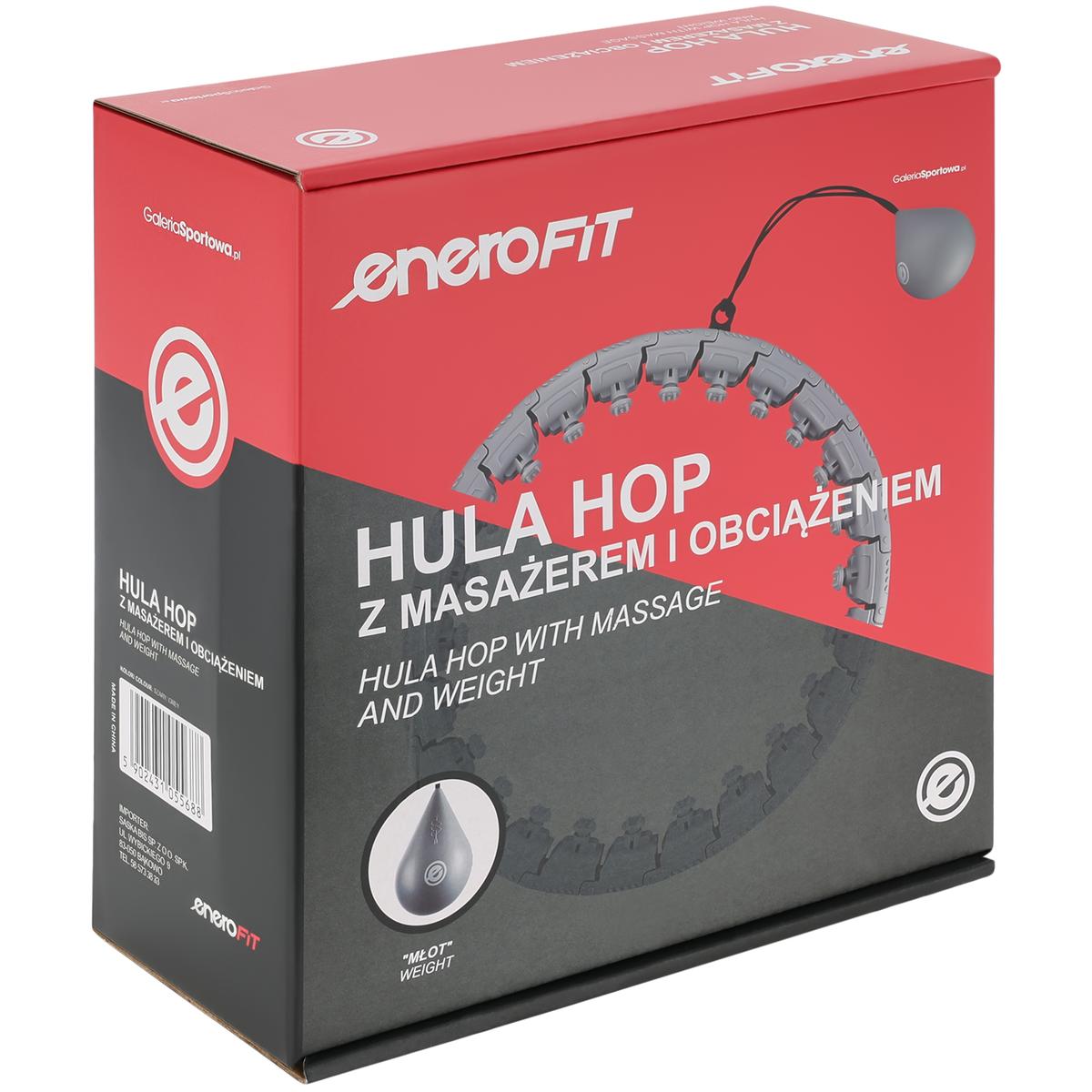 Hula Hoop Su Masažuokliu Ir Svarmenimis Pilka Enero Fit