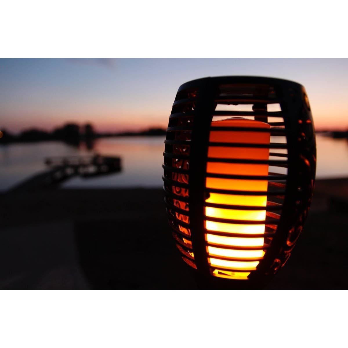 Saulės žibintuvėlis šokančios Liepsnos 10x10x79cm 36 Led Lempos