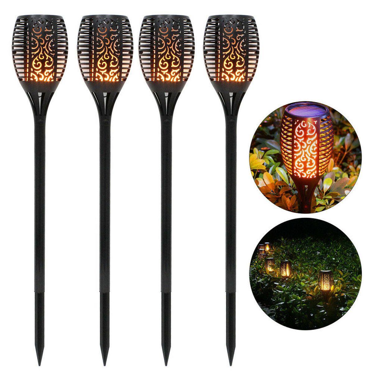 Saulės žibintuvėlis šokančios Liepsnos 10x10x79cm 36 Led Lempos