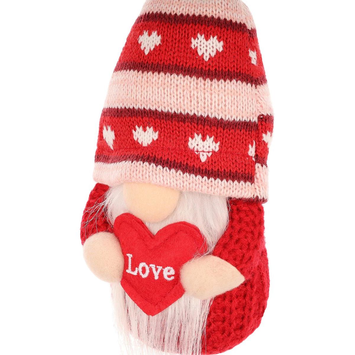 Nykštukas Su Meilės širdele 19cm Valentino Dienos Dekoracija