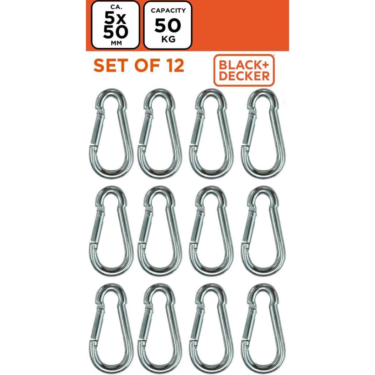 Plieninis Kabliukas 12 Vnt. Black + Decker