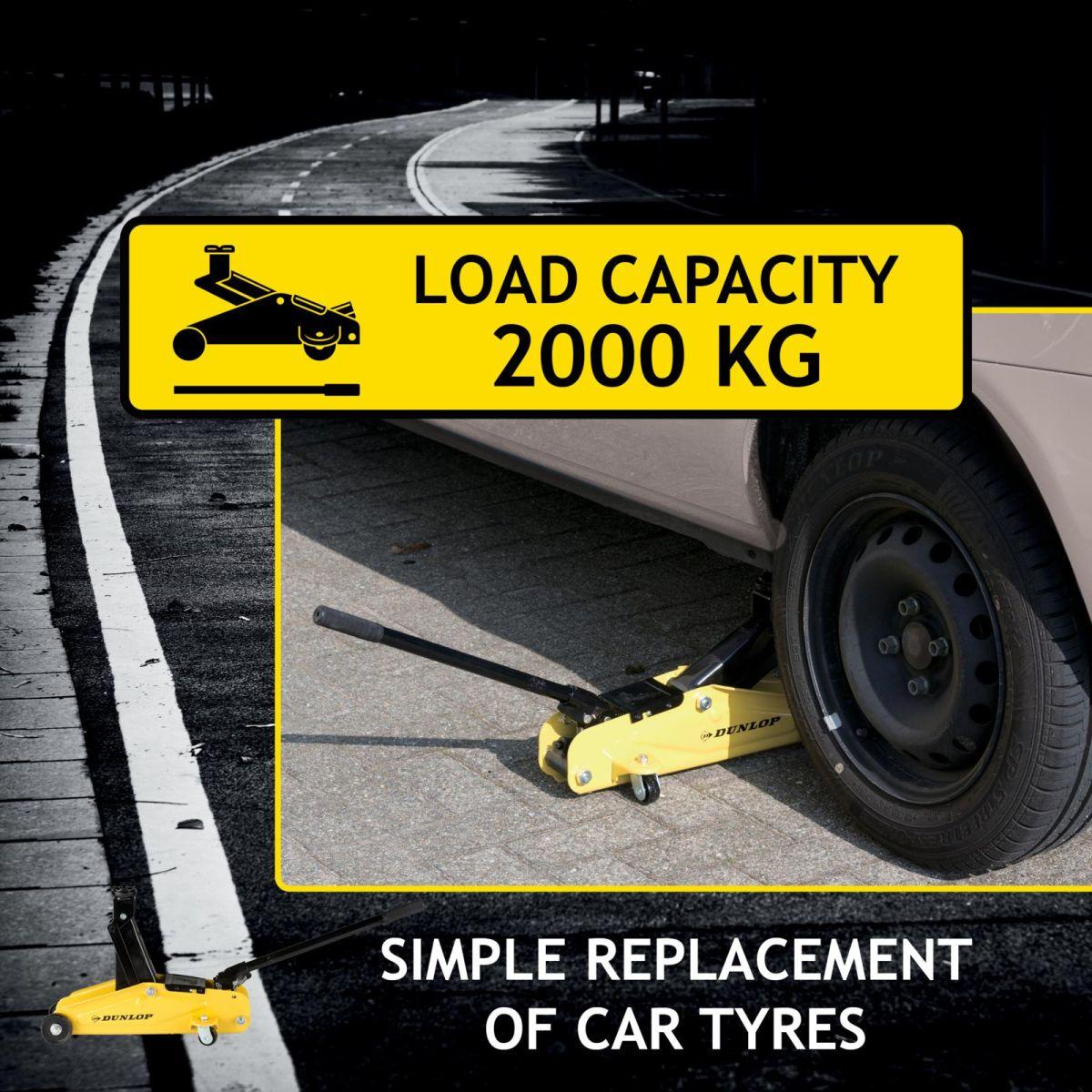 Automobilinis Domkratas Hidraulinis Varveklis Dunlop 2000kg