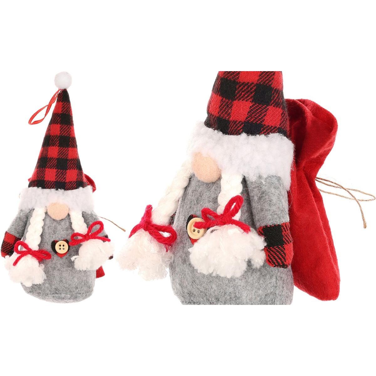 Dekoratyvinis Santa Claus Su Dovanų Maišeliu 20cm Mergaitė