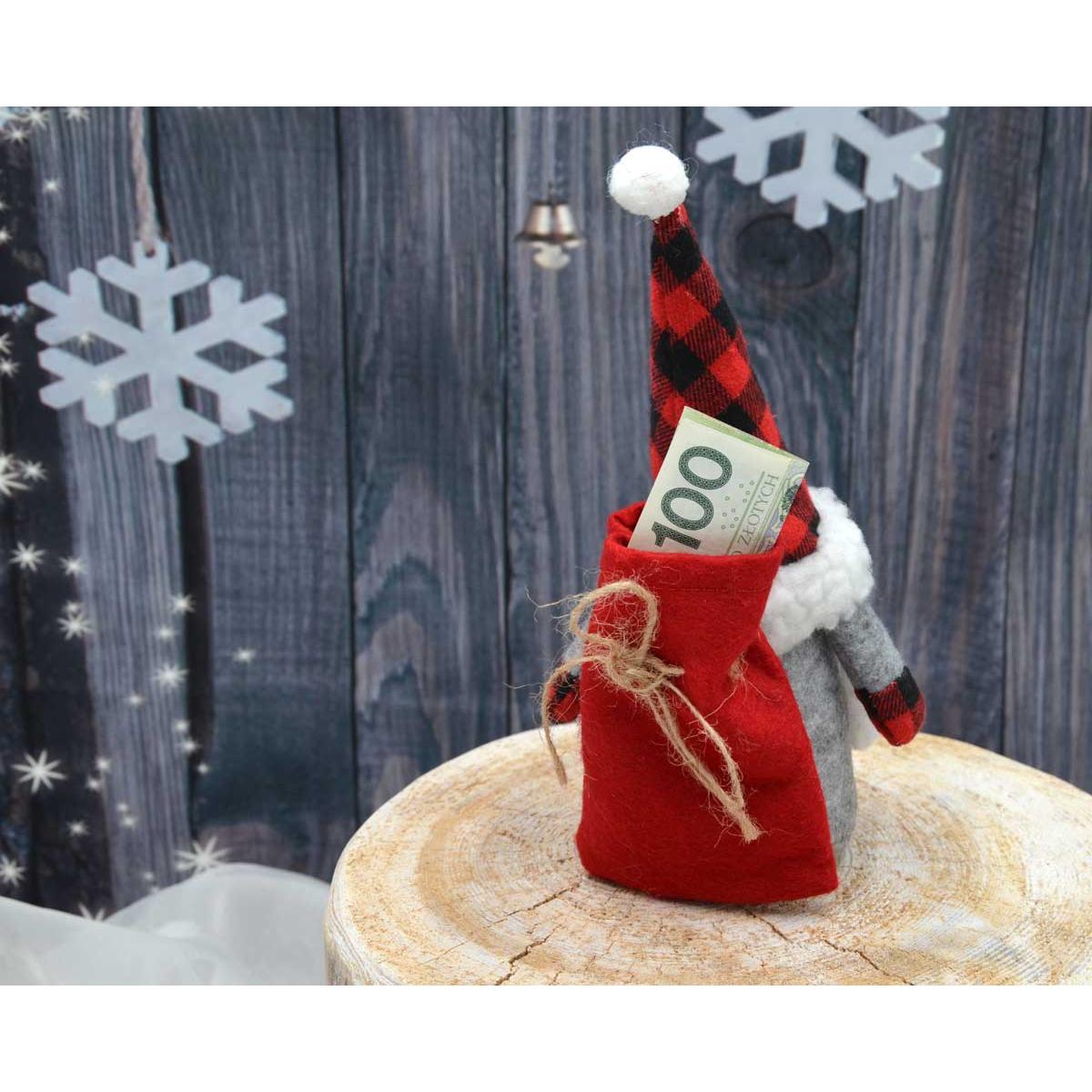 Dekoratyvinis Santa Claus Su Dovanų Maišeliu 20cm Mergaitė