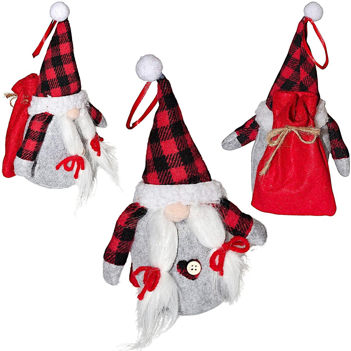 Dekoratyvinis Santa Claus Su Dovanų Maišeliu 20cm Mergaitė