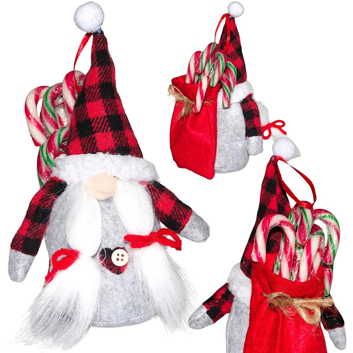Dekoratyvinis Santa Claus Su Dovanų Maišeliu 20cm Mergaitė