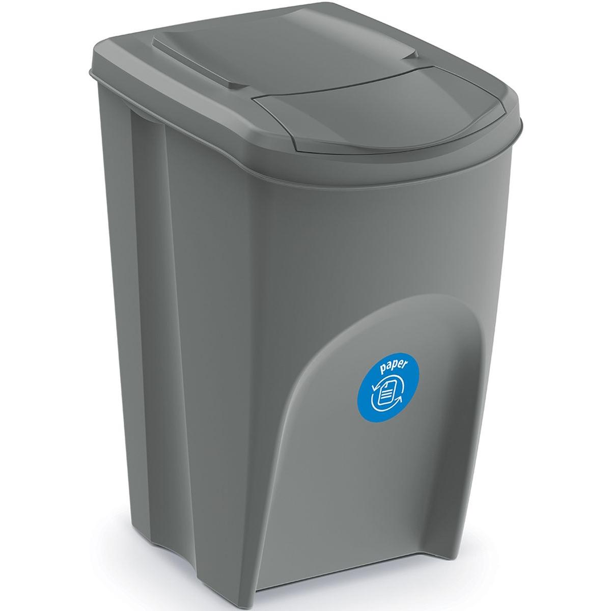šiukšliadėžė 35 L Sortibox Rinkinys4 Vnt. Pilkas Akmuo