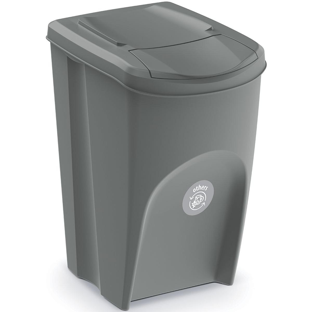 šiukšliadėžė 35 L Sortibox Rinkinys4 Vnt. Pilkas Akmuo