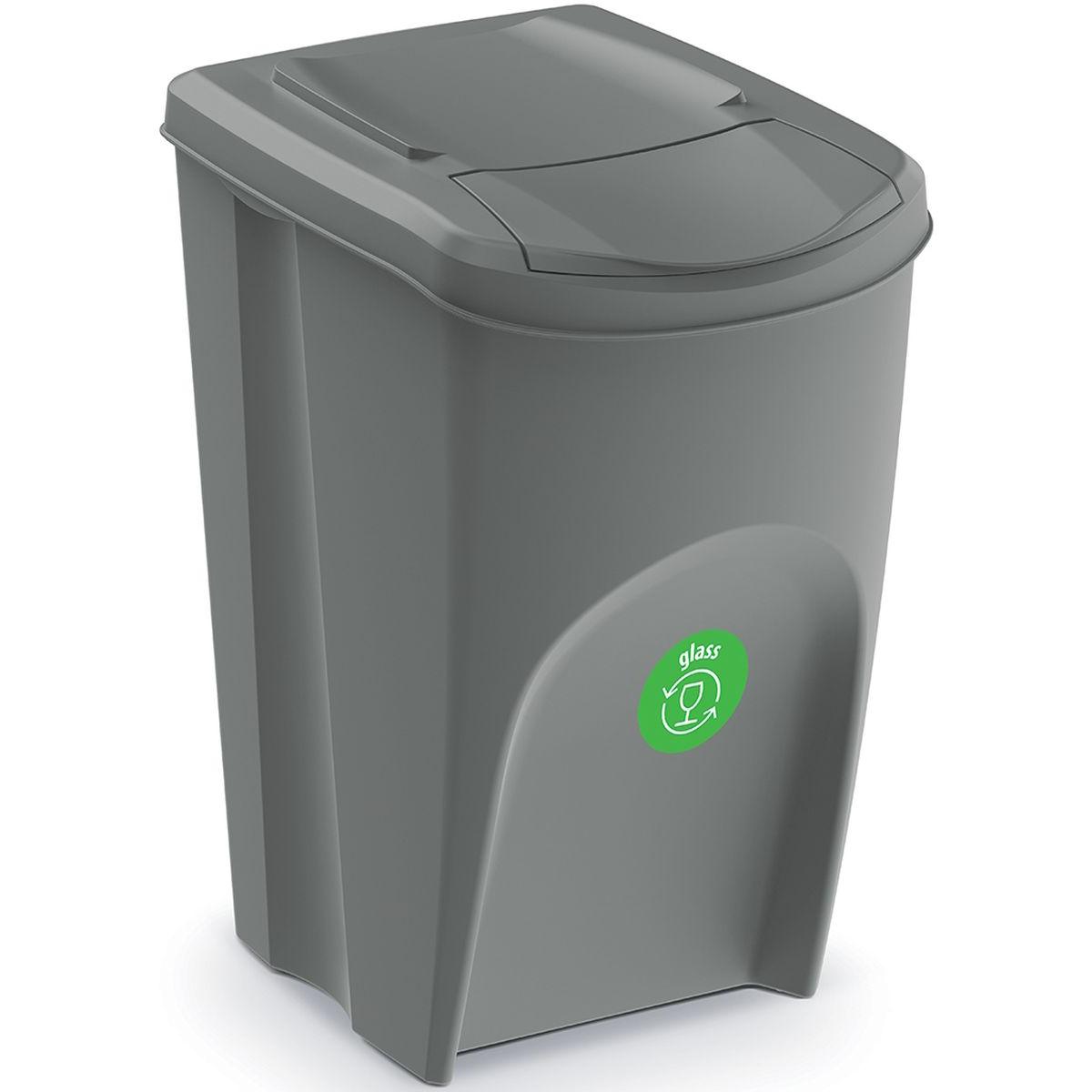 šiukšliadėžė 35 L Sortibox Rinkinys4 Vnt. Pilkas Akmuo