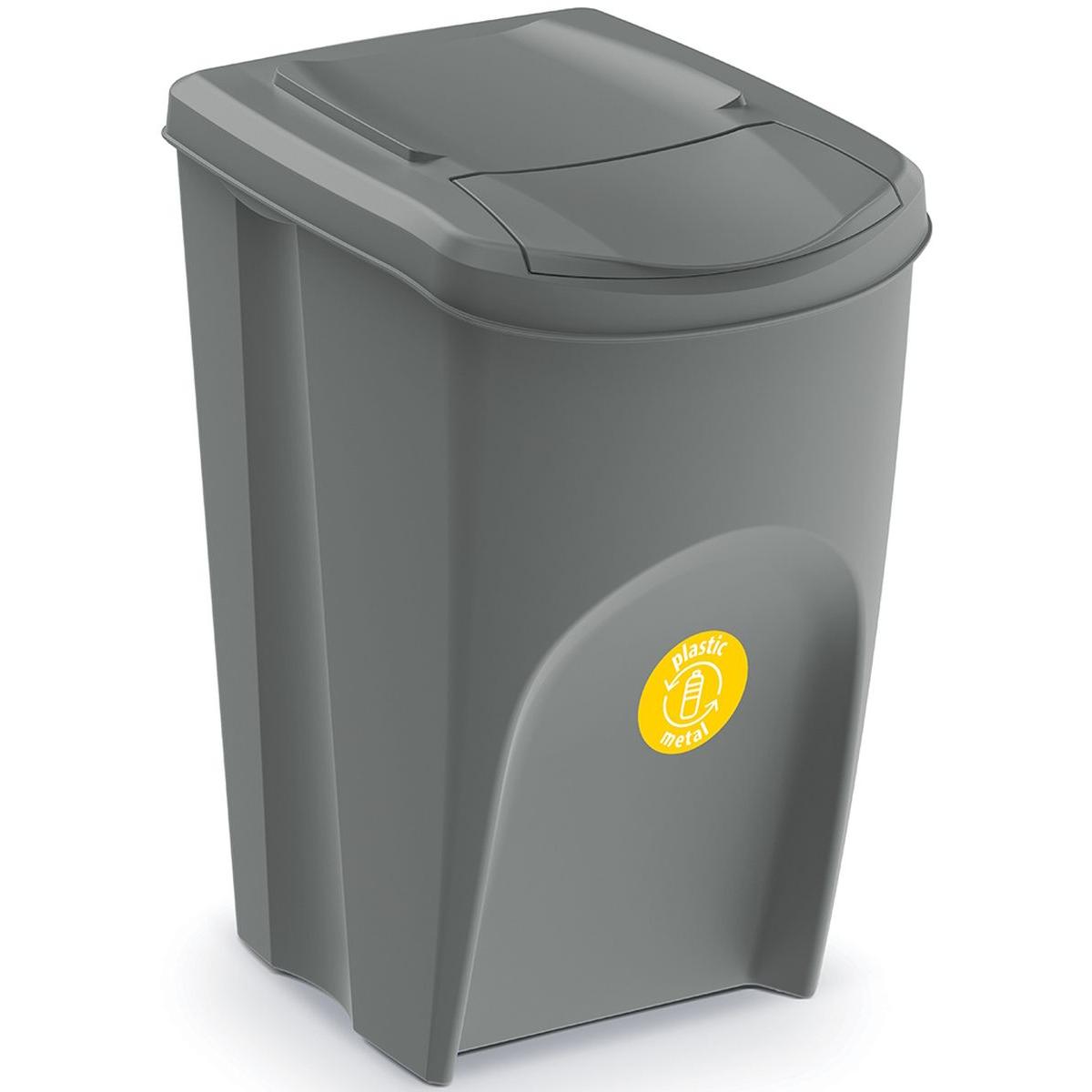 šiukšliadėžė 35 L Sortibox Rinkinys4 Vnt. Pilkas Akmuo