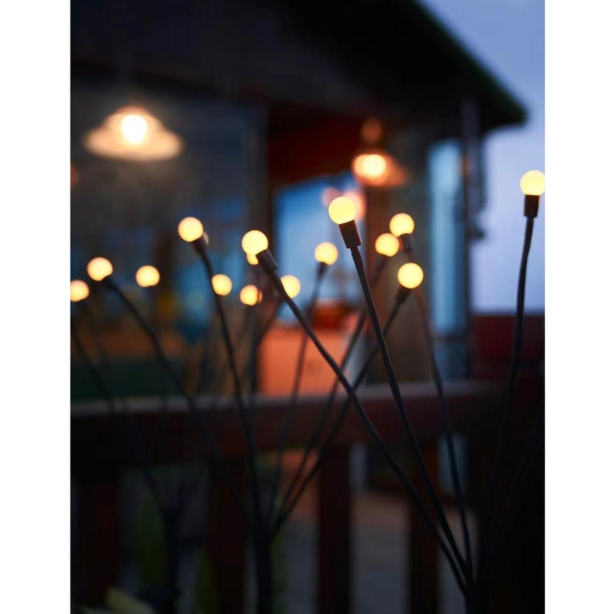 Saulės Lempa, šokanti Vėjyje, Balti Rutuliukai 6 Led 72cm