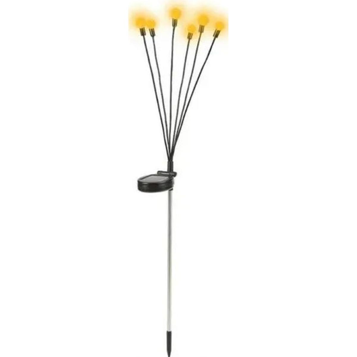 Saulės Lempa, šokanti Vėjyje, Balti Rutuliukai 6 Led 72cm