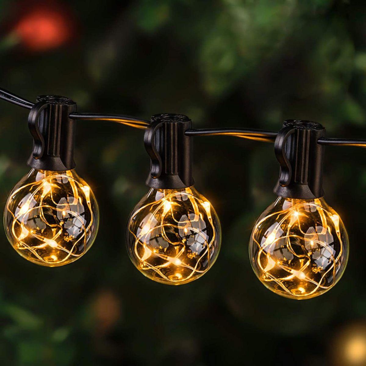 švenčių šviesos Lauko Girlianda 20 Kaitrinių Lempučių 100led 5,8 M 230v