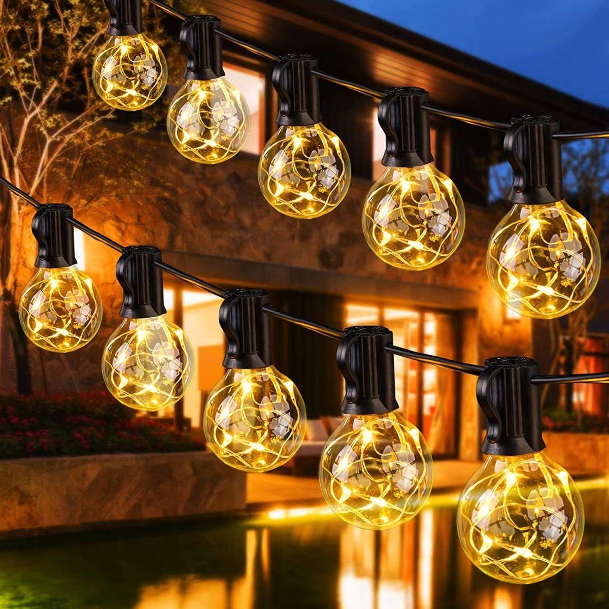 švenčių šviesos Lauko Girlianda 20 Kaitrinių Lempučių 100led 5,8 M 230v