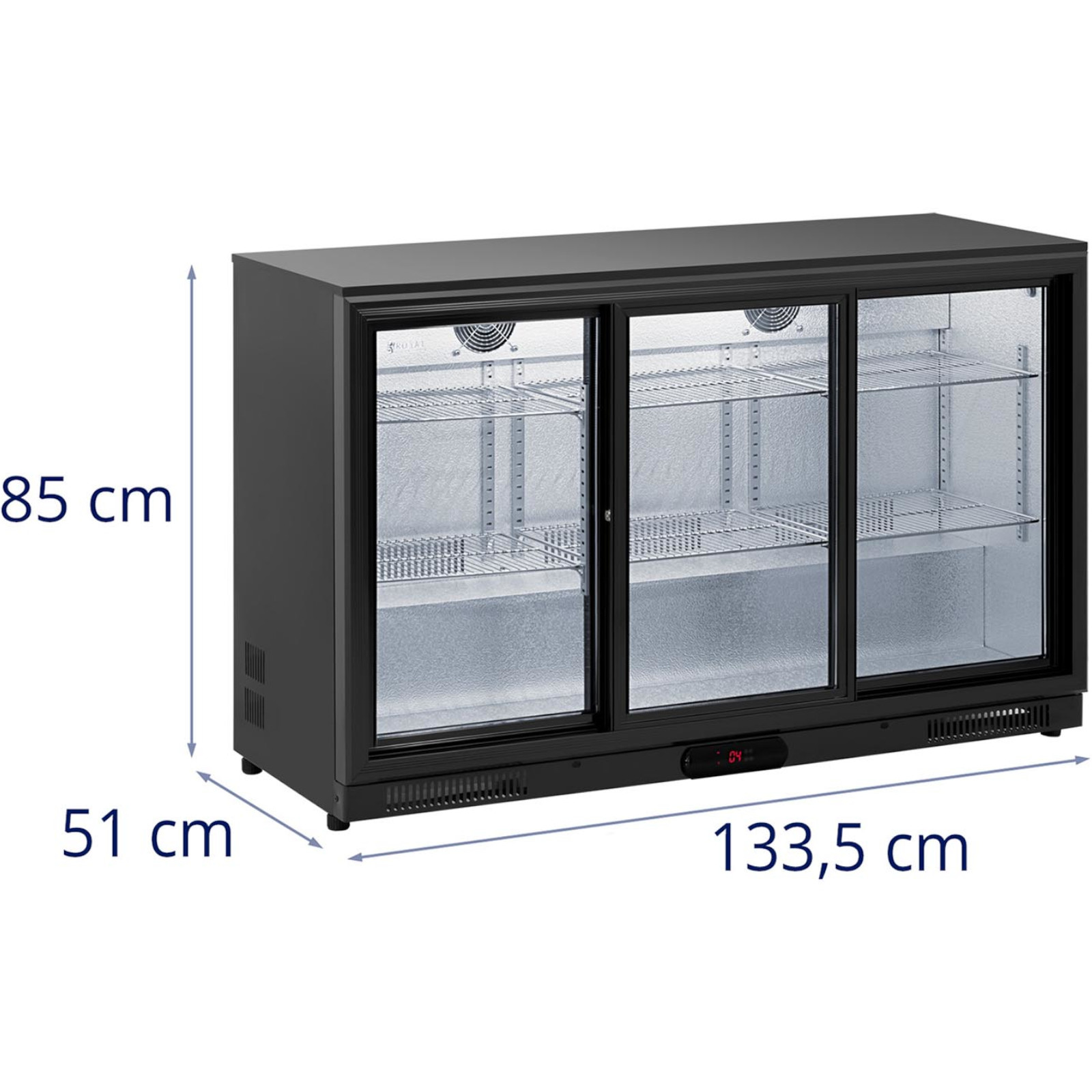 Gėrimų Baro šaldytuvas Su Stikliniu Fasadu 318 L 220 W