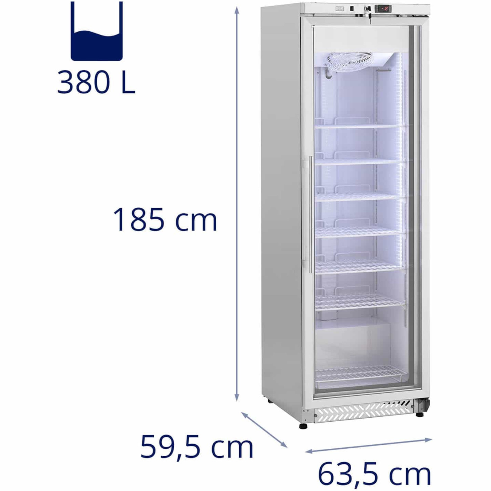šaldiklis Su įstiklintu Stalčiumi Ir Užraktu Iki -18 C 380 L