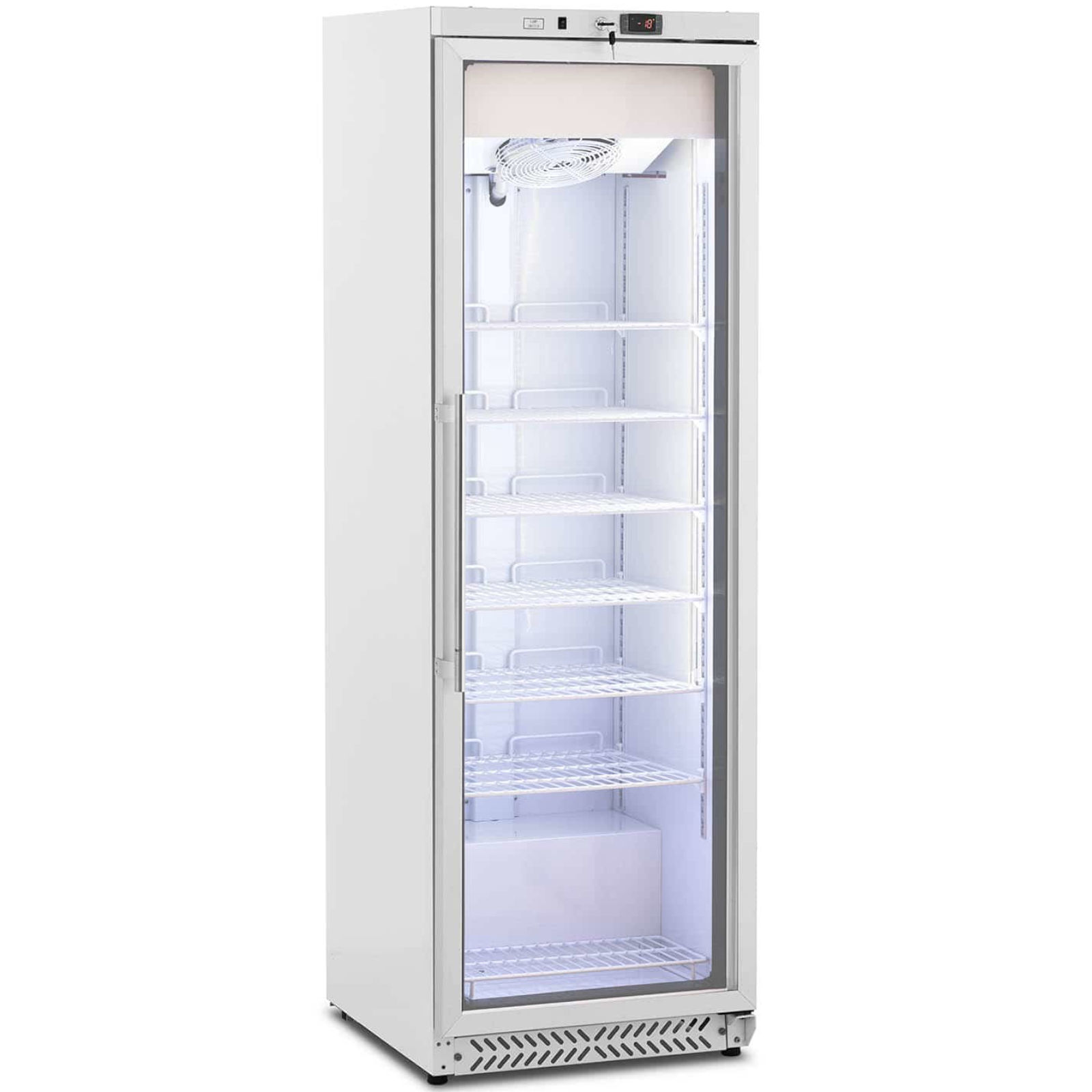 Stiklinė 7 Lentynų šaldymo Spinta 380 L 425 W - Balta