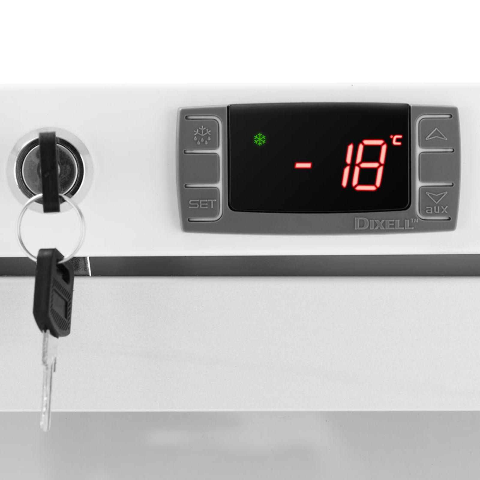 Stiklinė 7 Lentynų šaldymo Spinta 380 L 425 W - Balta