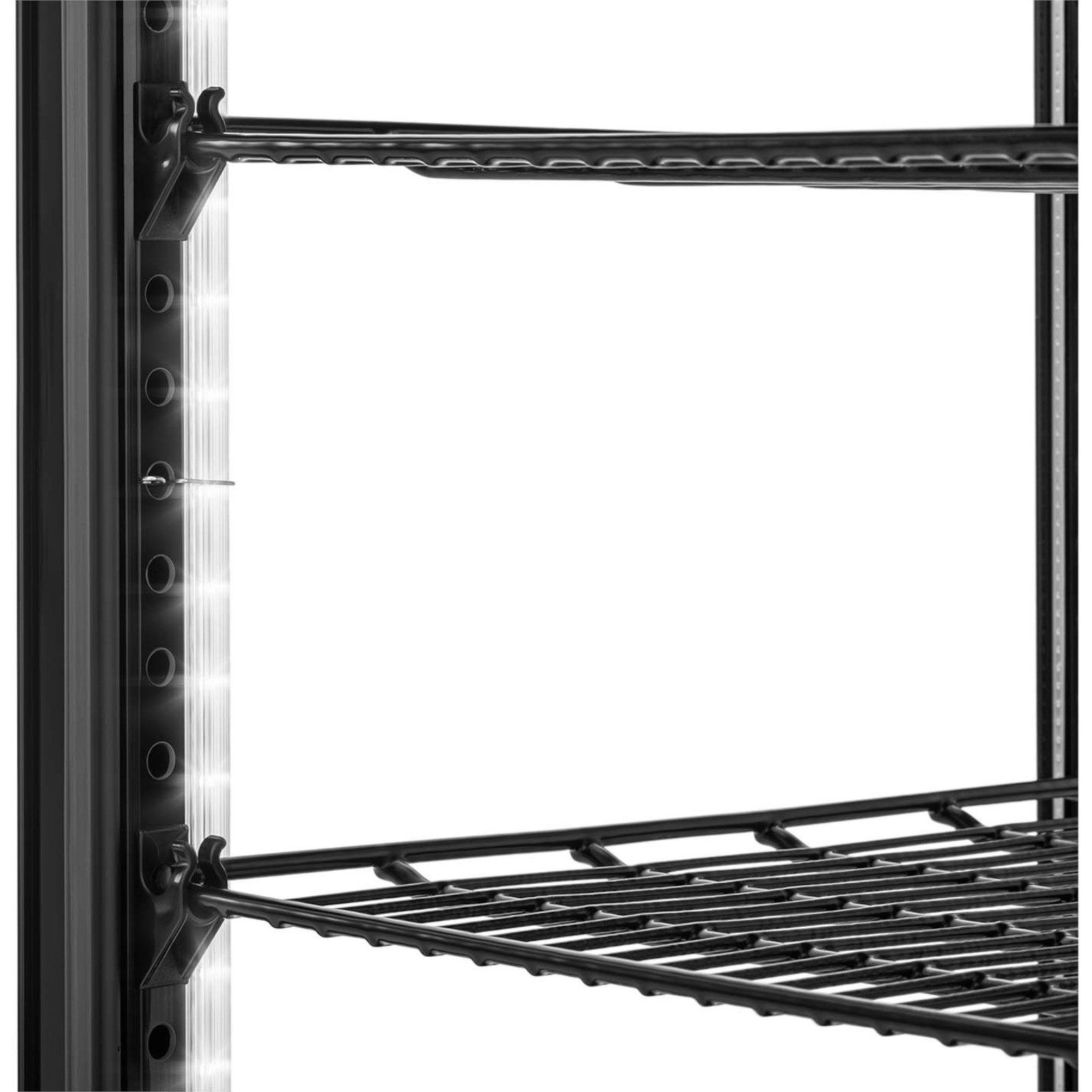 Stiklinė Trijų Lygių šaldymo Vitrina 58 L - Juoda