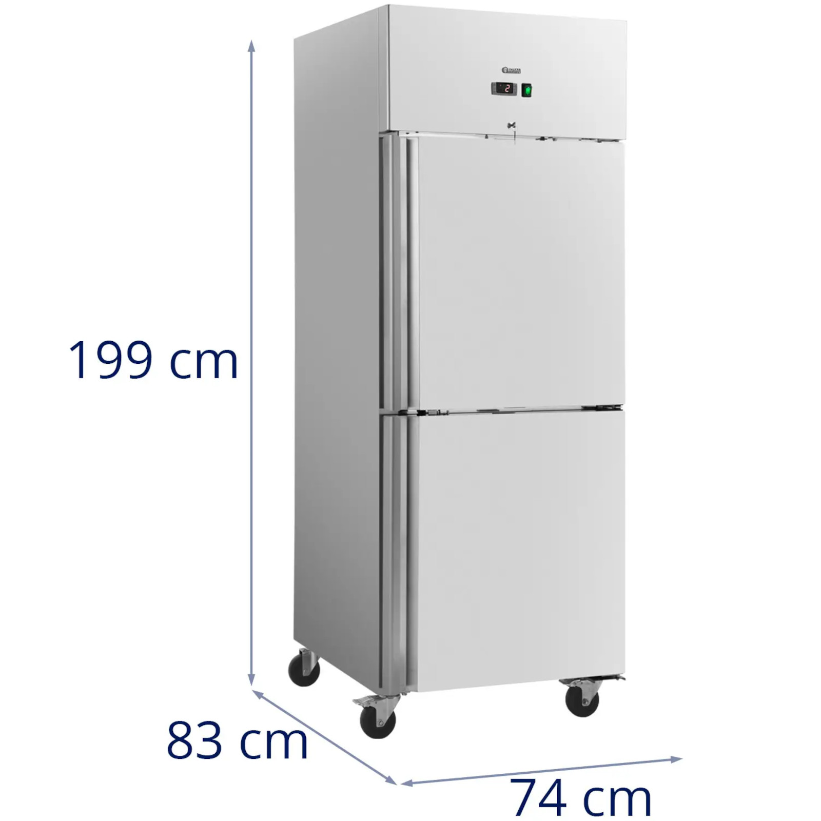 šaldomoji Gastronomijos Spinta Ant Ratukų 2 Durų 2-8c 485 L