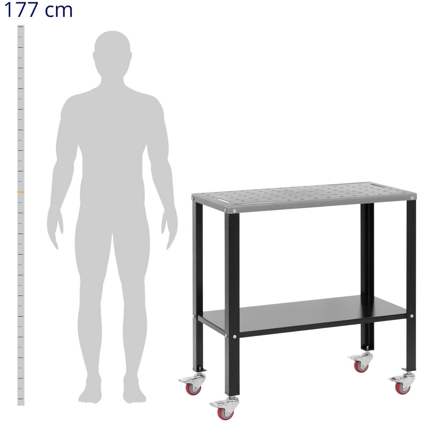 Mobilus Surinkimo Suvirinimo Stalas Su Lentyna Iki 544 Kg 91x46 Cm