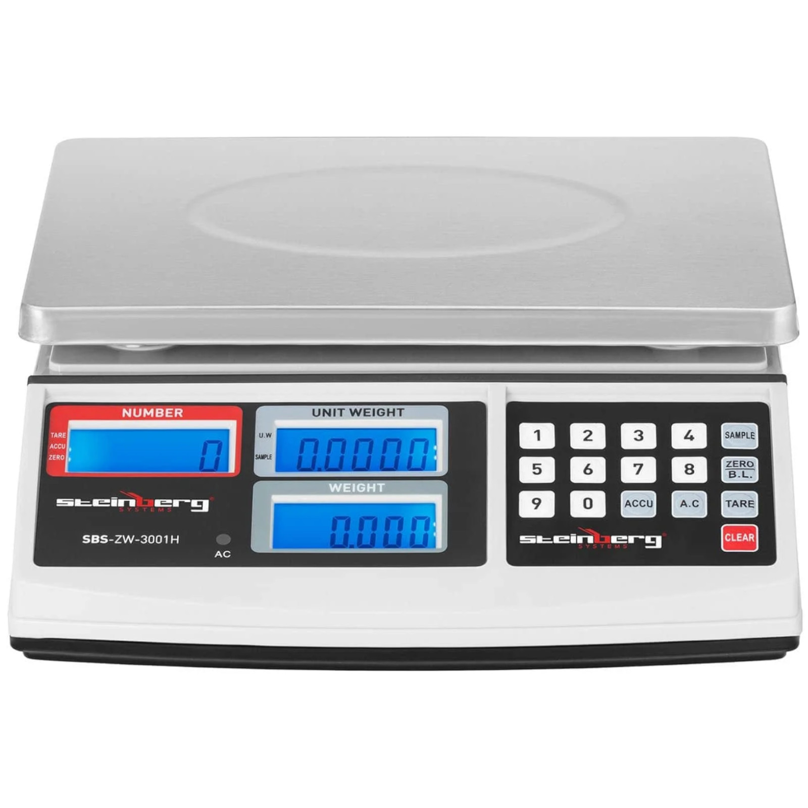 Gabalų Skaičiavimo Kontrolinės Svarstyklės Sbs-zw-3001h Lcd Iki 30 Kg