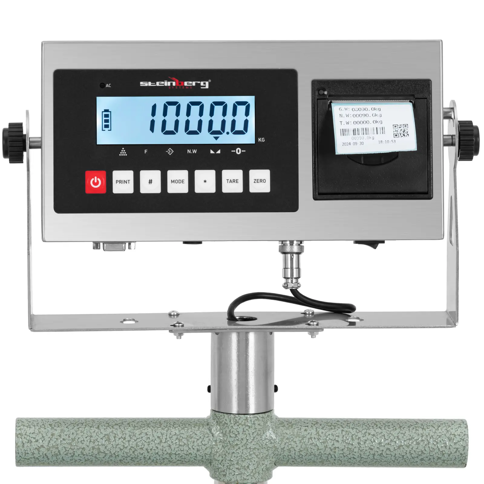 Platforminės Svarstyklės Su Lcd Ratukiniu Etikečių Spausdintuvu 60 X 80 Cm 1000 Kg / 200 G