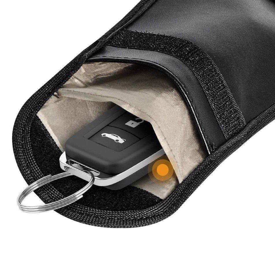 Apsaugos Nuo Vagystės Dėklas Automobilio Rakteliams Faraday Cage 14x10cm Juodas