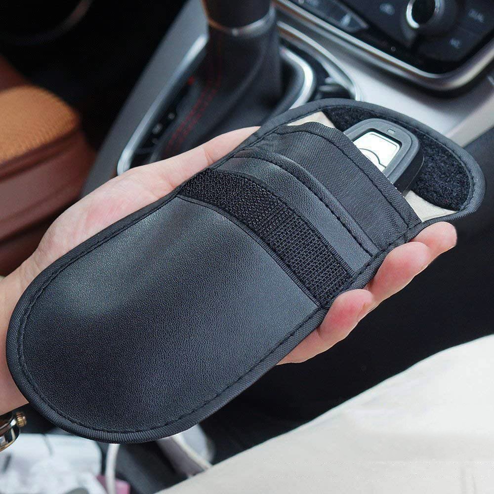 Apsaugos Nuo Vagystės Dėklas Automobilio Rakteliams Faraday Cage 14x10cm Juodas