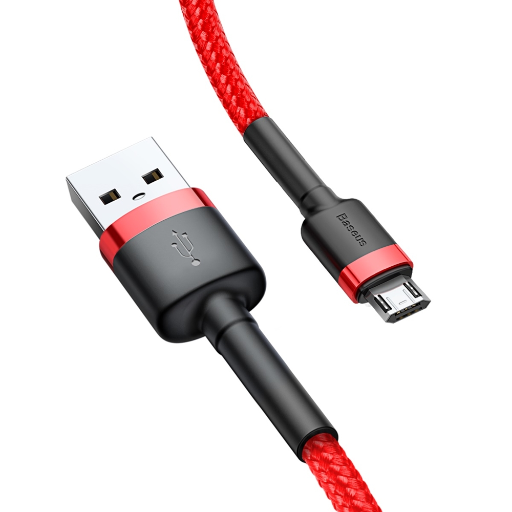 Ilgaamžis Lankstus Usb Microusb Kabelis 1,5a 2m Raudonas