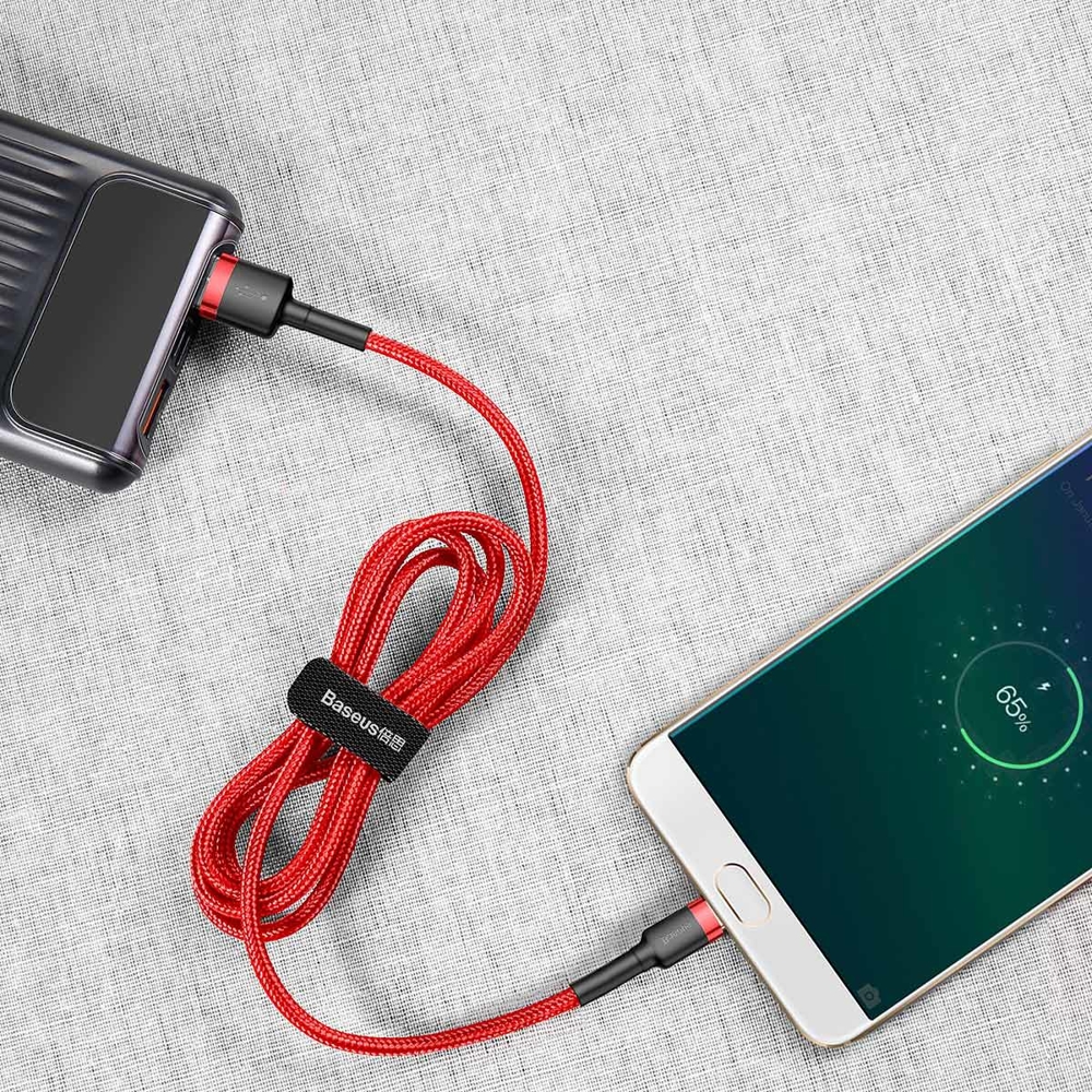 Ilgaamžis Lankstus Usb Microusb Kabelis 1,5a 2m Raudonas