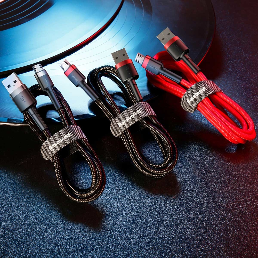 Ilgaamžis Lankstus Usb Microusb Kabelis 1,5a 2m Raudonas