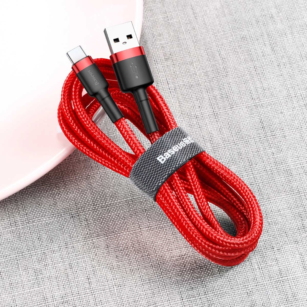 Stiprus Lankstus Kabelis Usb-c Qc3.0 2a 2m Raudonas