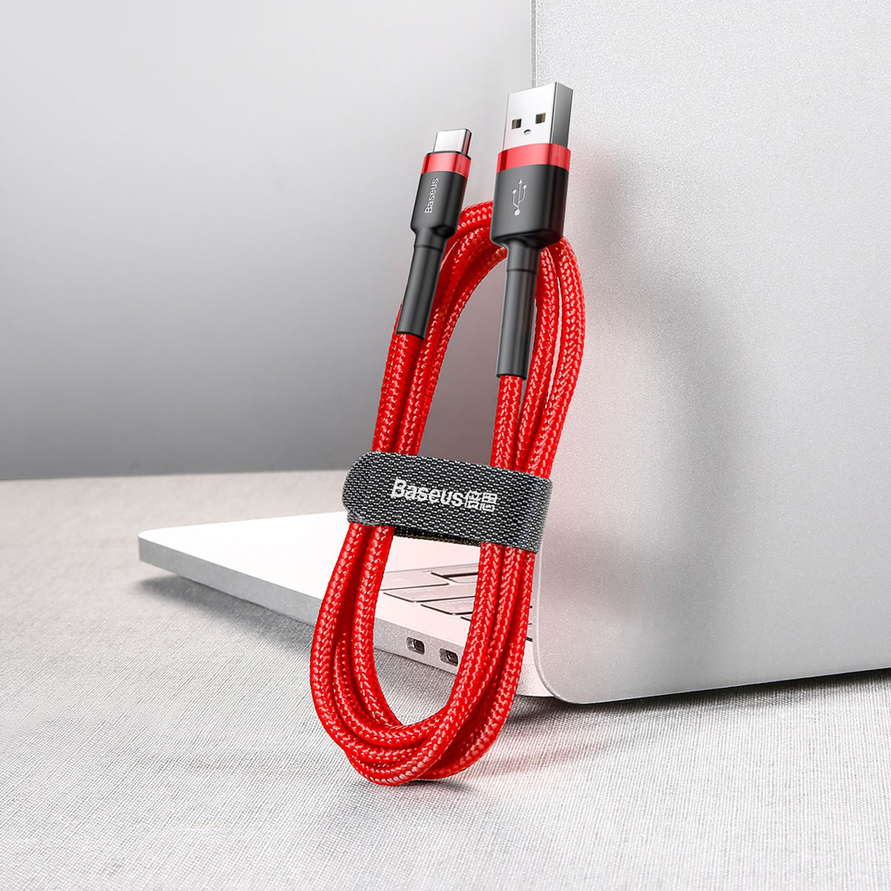 Stiprus Lankstus Kabelis Usb-c Qc3.0 2a 2m Raudonas