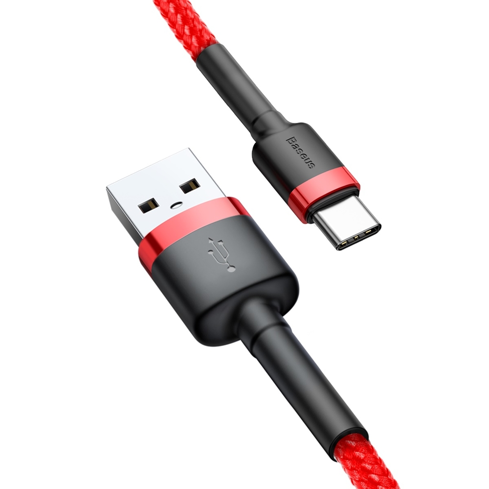 Stiprus Lankstus Kabelis Usb-c Qc3.0 2a 2m Raudonas