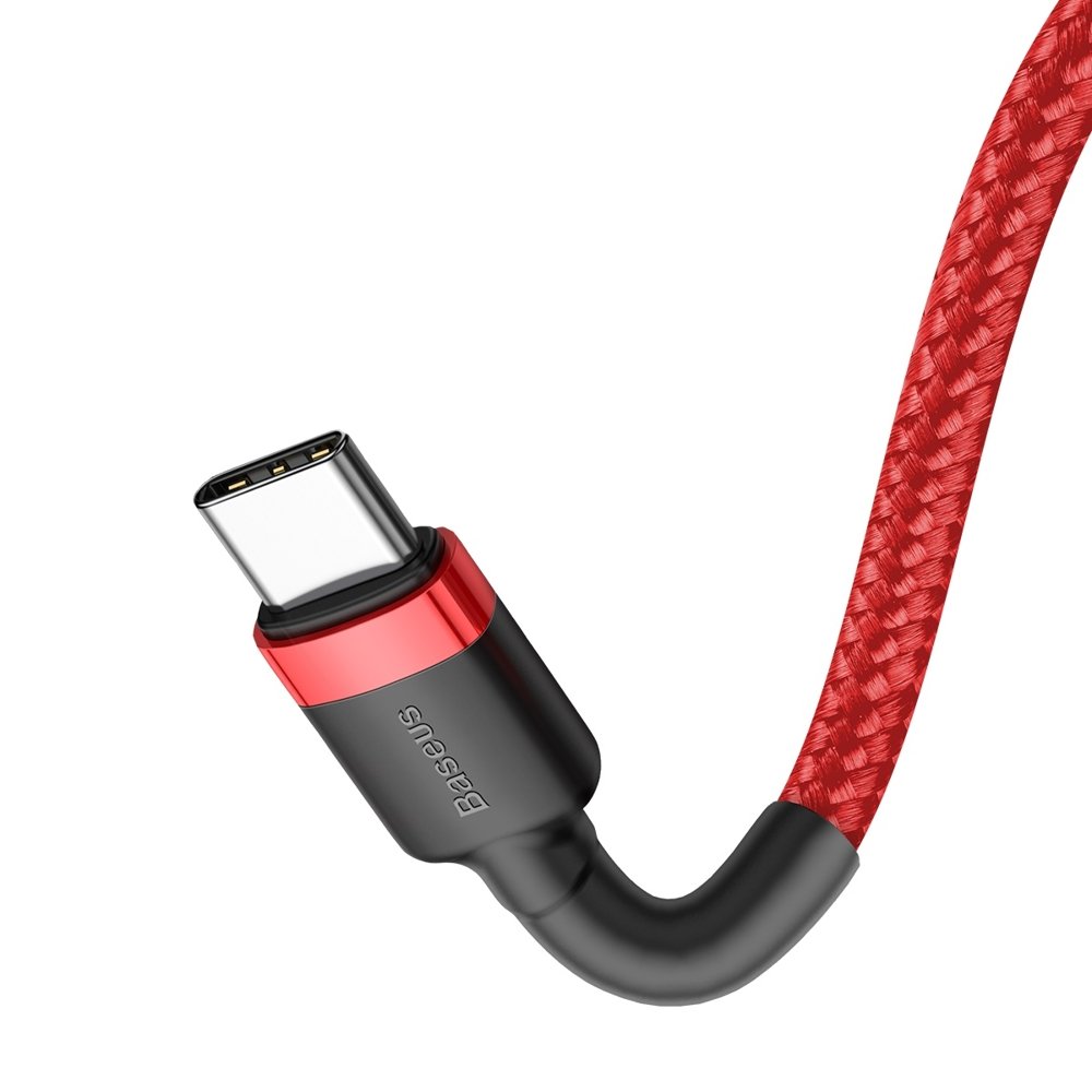 Didelio Galingumo Lankstus Kabelis Usb-c Pd 2.0 60w 20v 3a Qc3.0 2m Raudonas