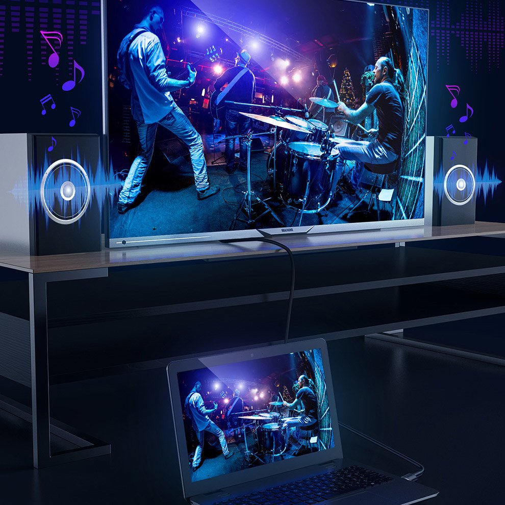Hdmi 2.0 4k 60 Hz 3d 18 Gbps Kabelis 2 M Juodas