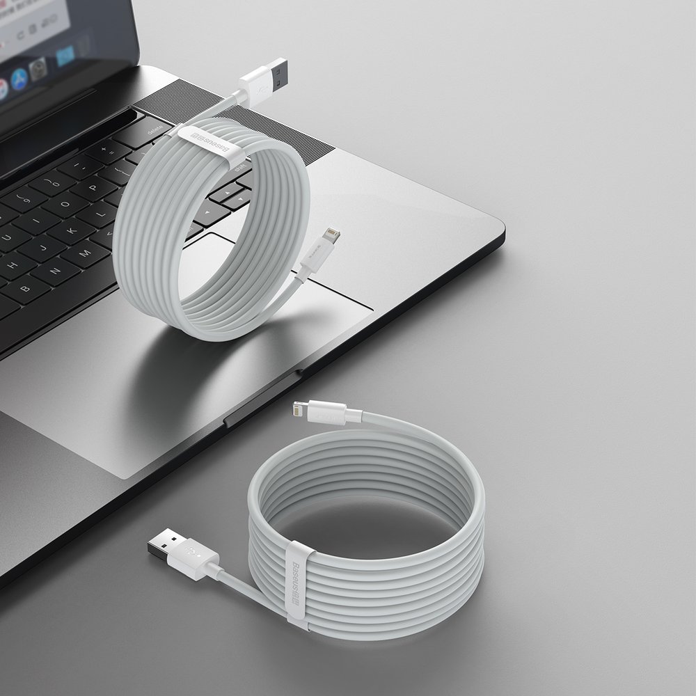 2x Usb Laidas Iphone Lightning Greitasis įkrovimas Power Delivery 1,5 M, Baltas