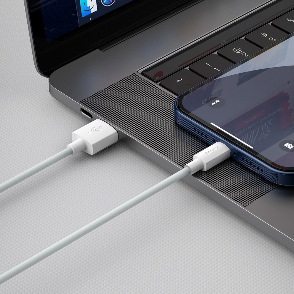 2x Usb Laidas Iphone Lightning Greitasis įkrovimas Power Delivery 1,5 M, Baltas