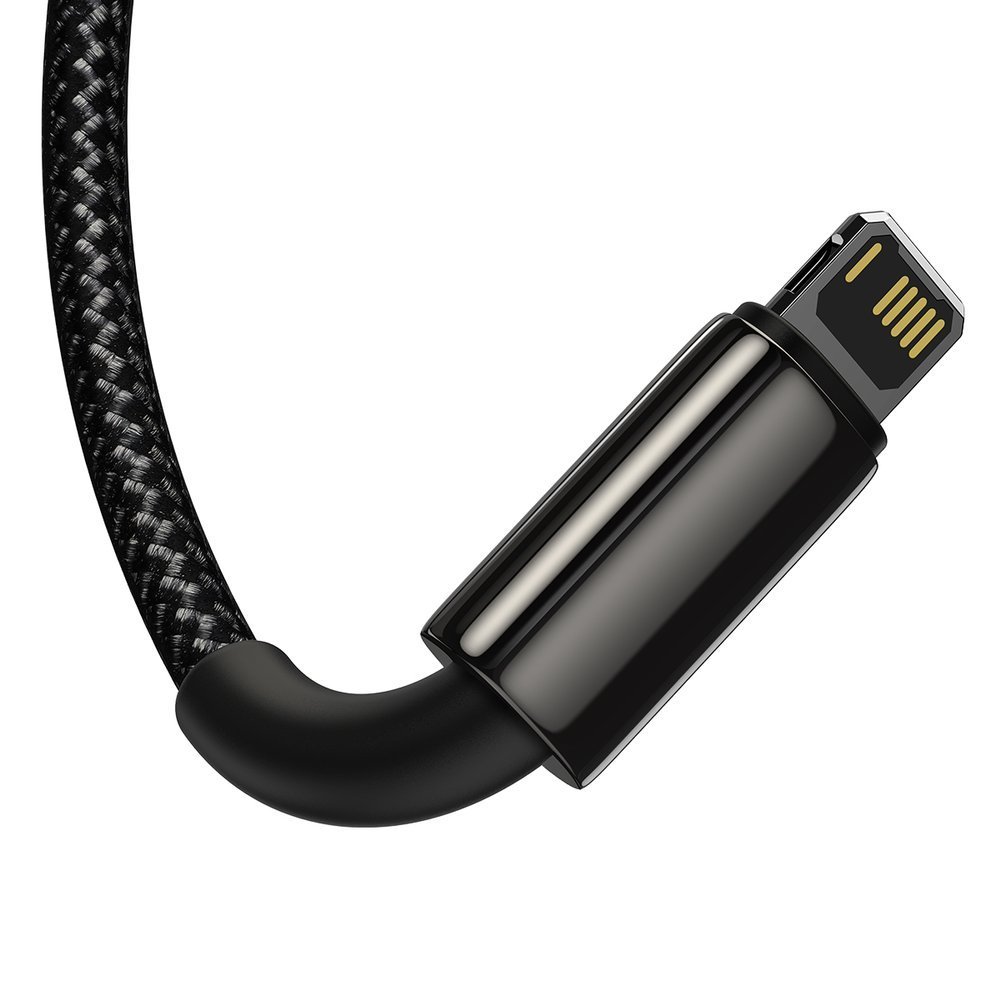 Kabelis 3in1 Usb Usb-c Iphone Lightning Microusb 3,5 A 1,5 M Juodas