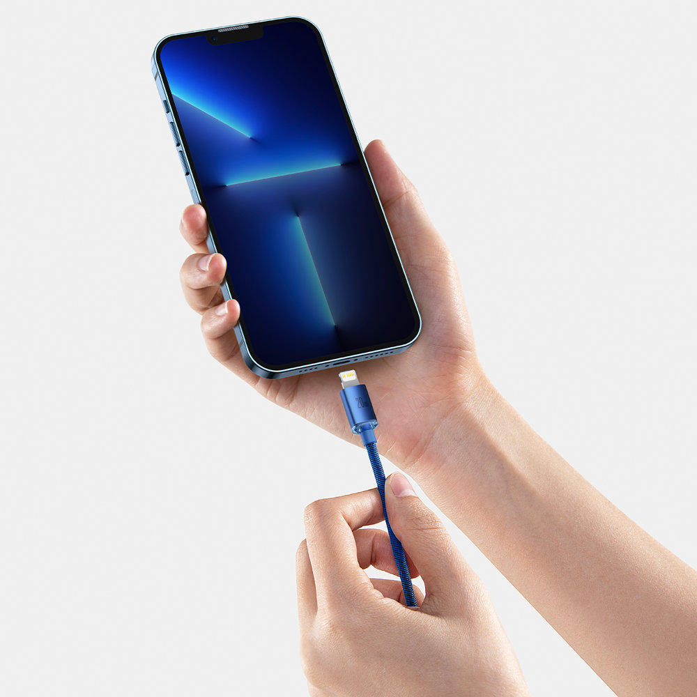 Kabelis Greitam įkrovimui Ir Duomenų Perdavimui Usb-c Iphone Lightning 20w 1,2 M Mėlynas