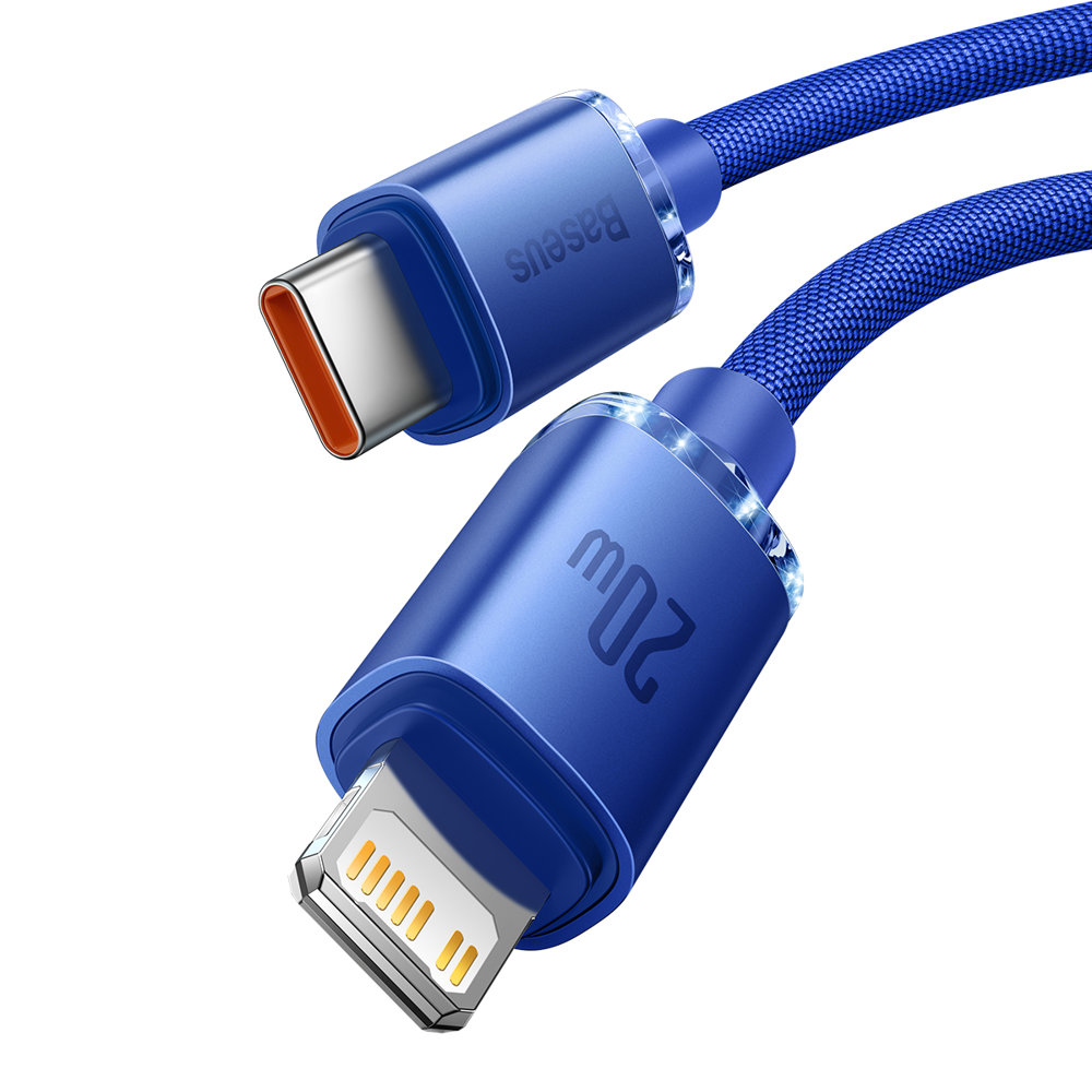 Kabelis Greitam įkrovimui Ir Duomenų Perdavimui Usb-c Iphone Lightning 20w 1,2 M Mėlynas